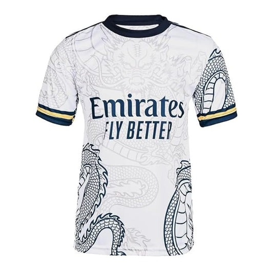 Ronaldo 7 Jersey Football Real White Jersey T-Shirt (Kids, Boys & Men)