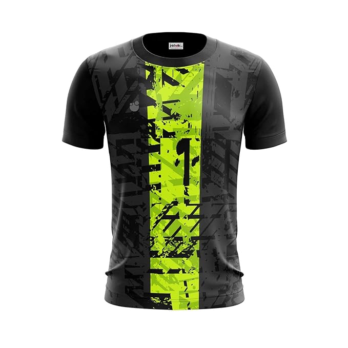 Men's Round Collar Football Jersey Multicolored INK1900